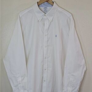 Brooks Brothers Regent Fit White Button Down Shirt Mens Size 2XL